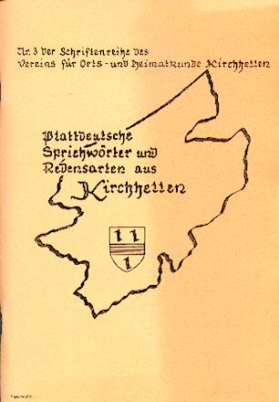 Titelseite 'Plattdeutsche Sprichwörter und Redensarten aus Kirchhellen'