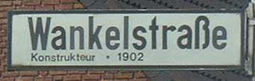 Straßenschild Wankelstraße