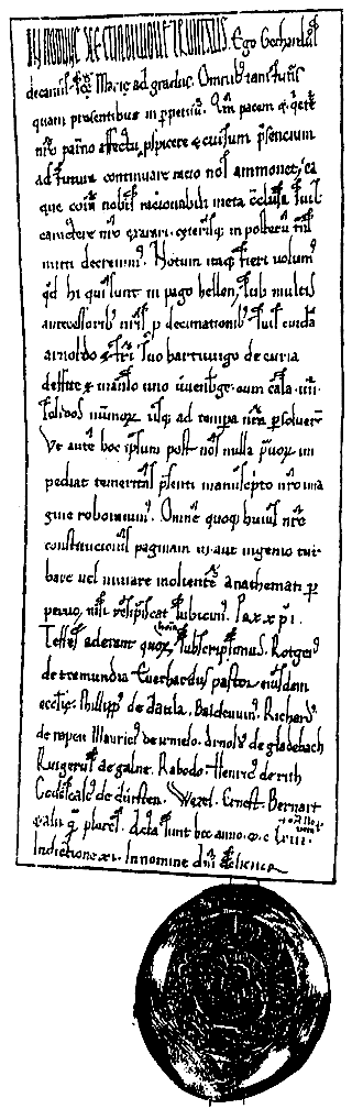 Urkunde von 1163